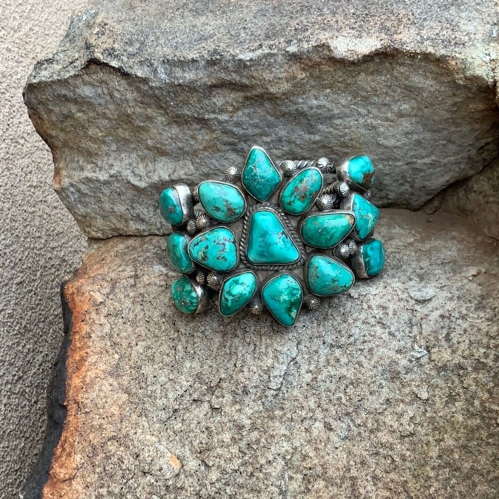 🌟Navajo Turquoise Sterling Cuff - Picture 14 of 16